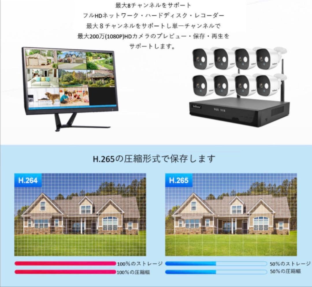 防犯カメラセット4台カメラ 監視カメラ 遠隔監視 正規品Sri