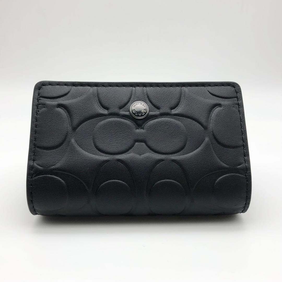 COACH ★大人気★ 5リングキーケース シグネチャー レザー ブラック 新品