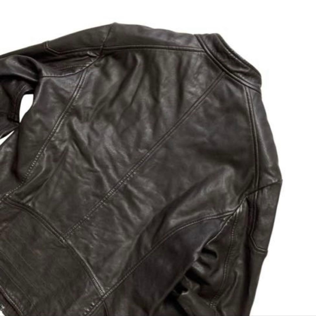 HUGO BOSS ヒューゴボス レザー ジャケット ライダース ラム　羊革