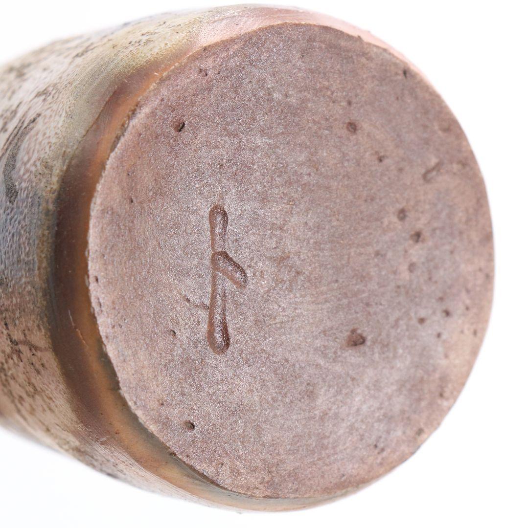 人間国宝 金重陶陽作 備前茶入 茶道具 共箱 栞付　M612　NT2