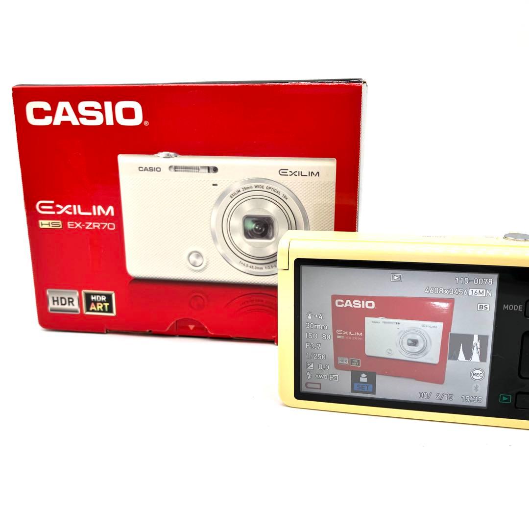 美品♪ CASIO EXILIM EX-ZR70 イエロー