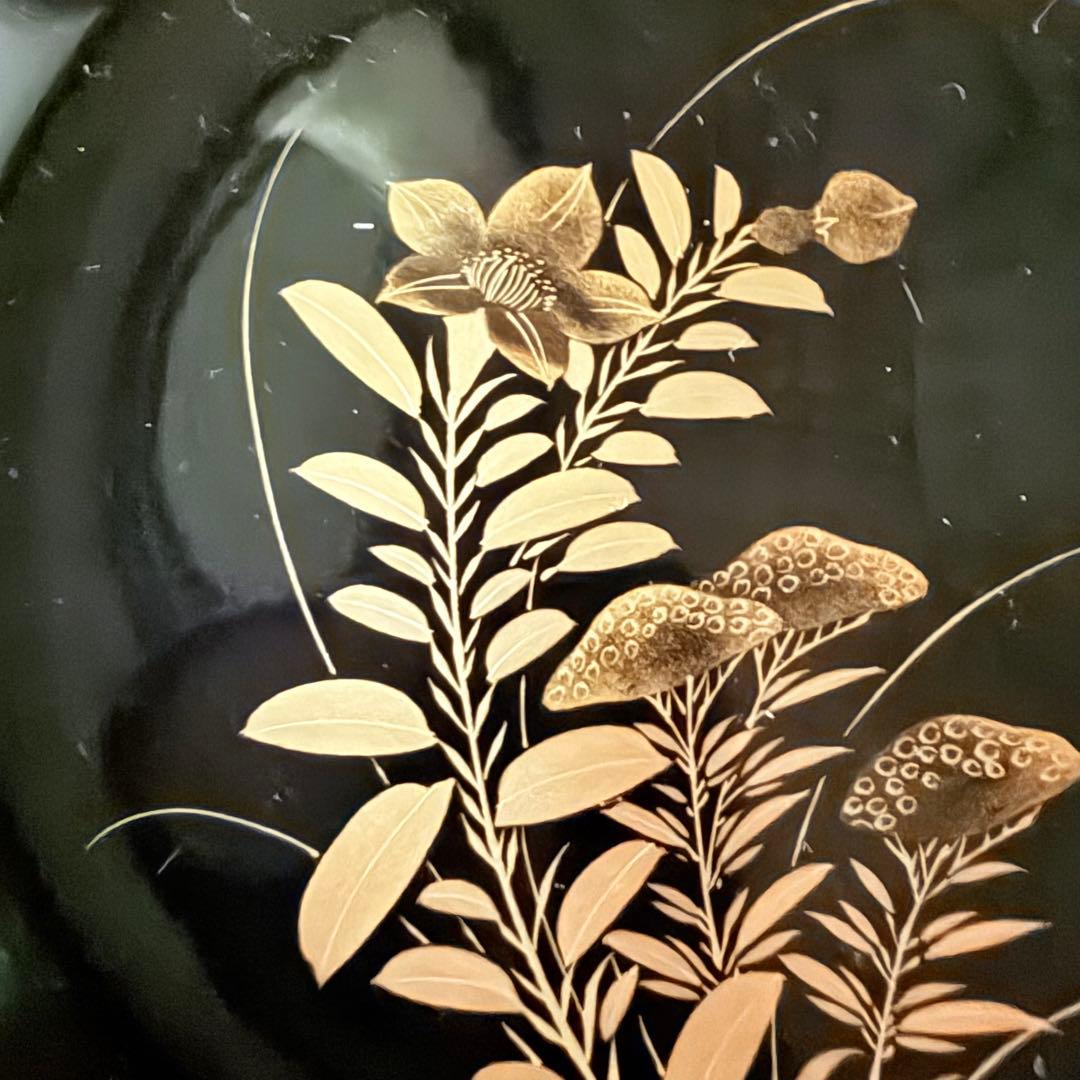 新春特別価格 ‼️茶人の心JAPAN蒔絵貴人の風雅な『四季の花』絵替木皿20客桐箱