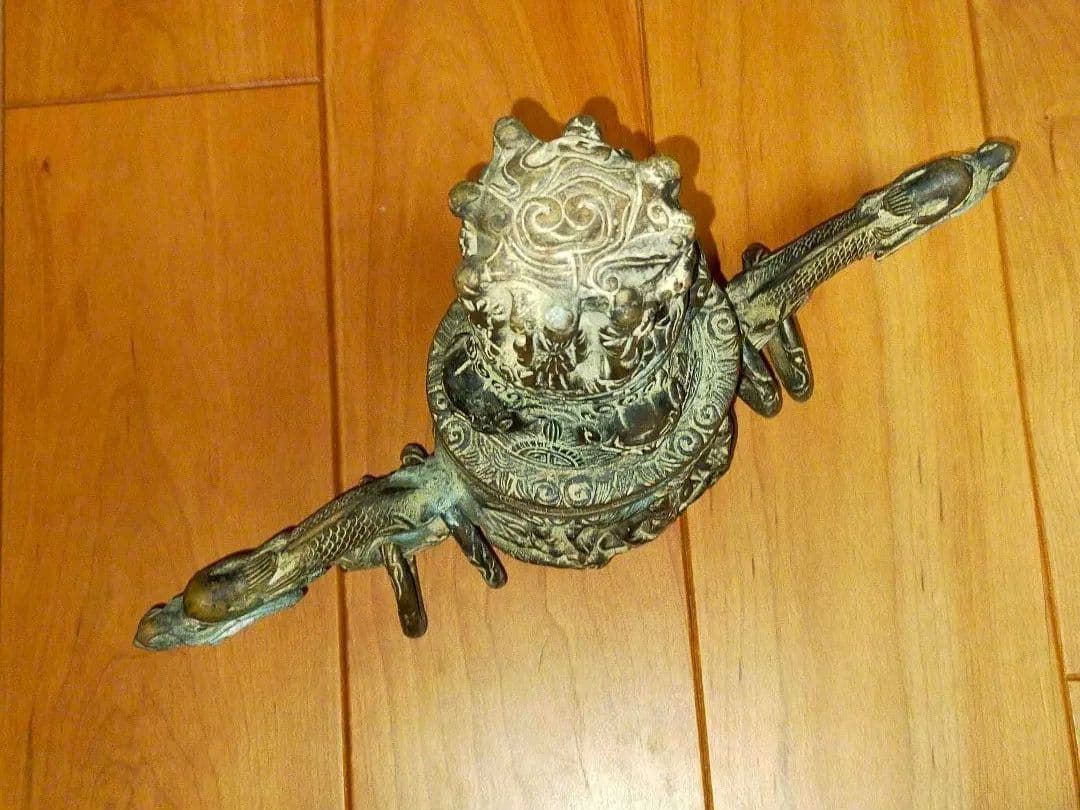 ♥とても古い　銅製　大香炉　在銘　骨董品