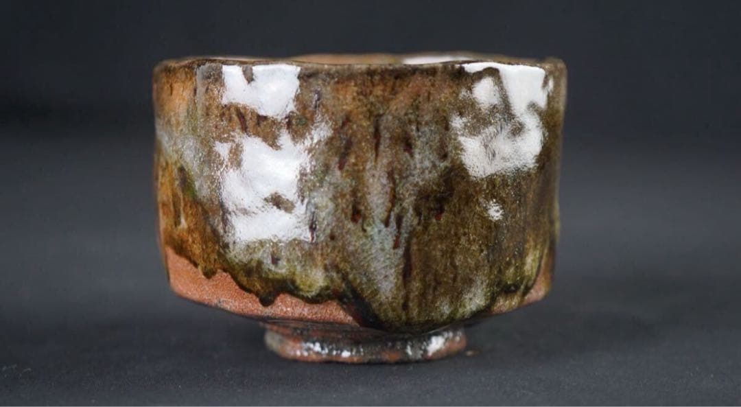 春日山窯 開発文明 春日山茶碗 共箱 共布 大樋 茶道具