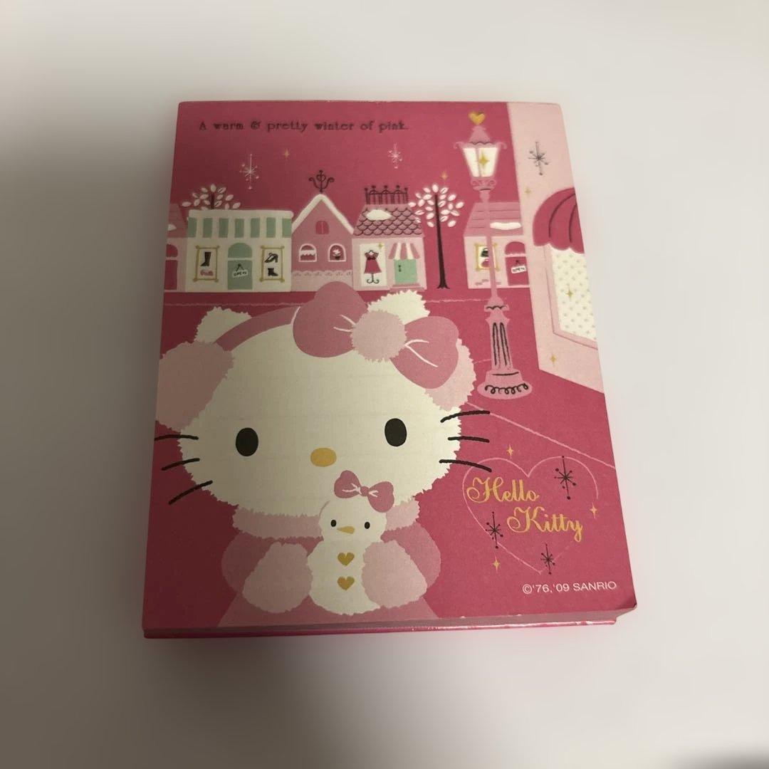 ハローキティ　ウィンターキティ　スタンドメモ　雪だるま