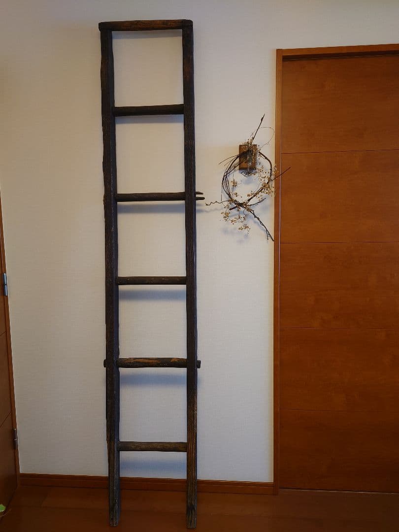 【希少】骨董 古いはしご（釘なし）岐阜 古民具 古道具 民芸 古民家アンティーク