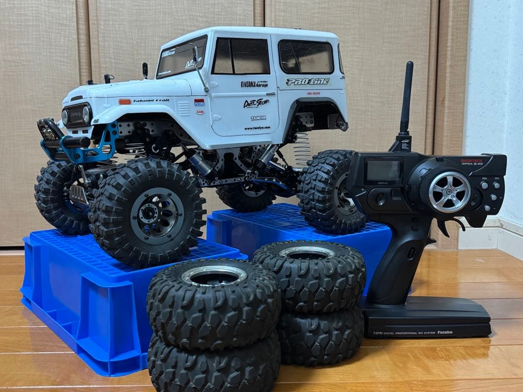 タミヤ CR01 プロポ3PMセット アルミパーツ多数 社外アルミフレーム付属