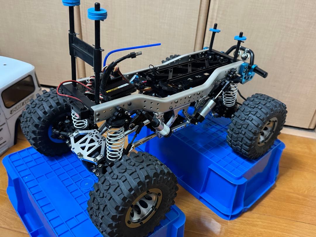 タミヤ CR01 プロポ3PMセット アルミパーツ多数 社外アルミフレーム付属