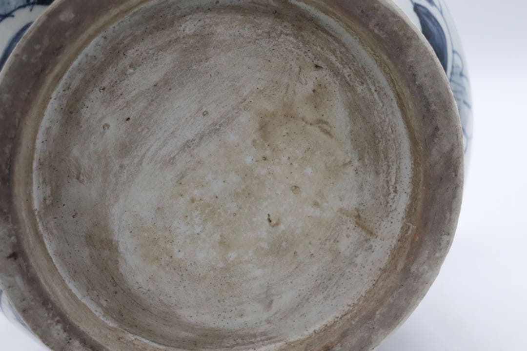 中国　染付　龍紋唾壺　送料込み250116