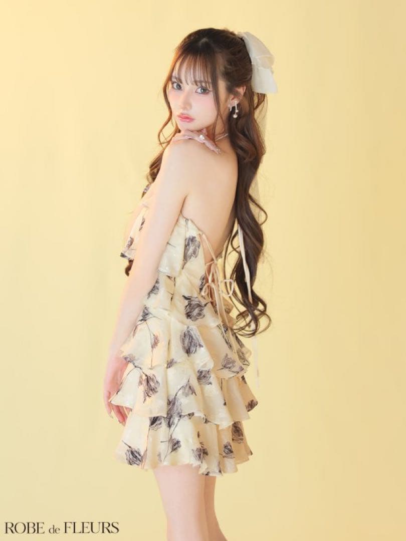 XS ROBE de FLEURS/ローブドフルール フレア ミニ キャバドレス