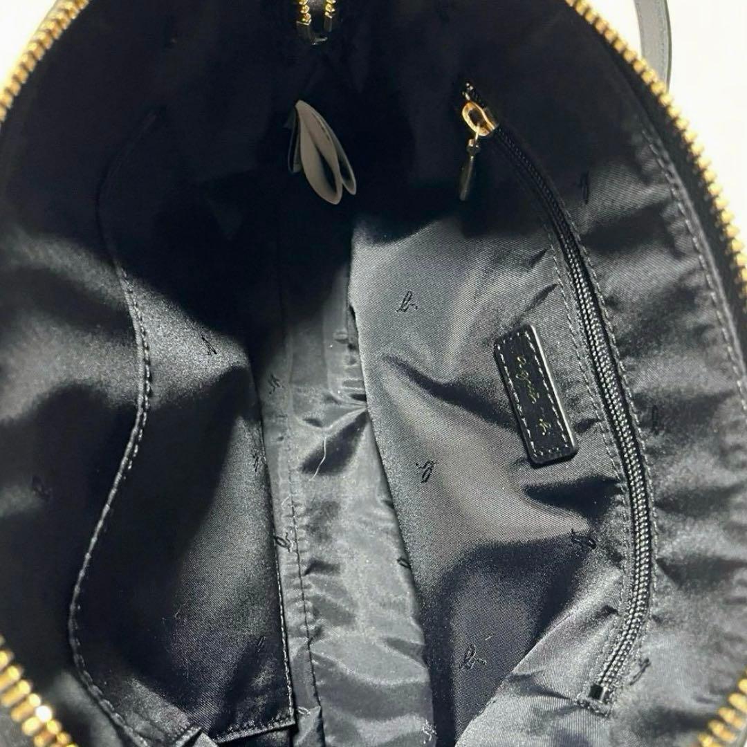 極美品 agnes b アニエスベー QAS02Z－03 ショルダー バッグ 黒