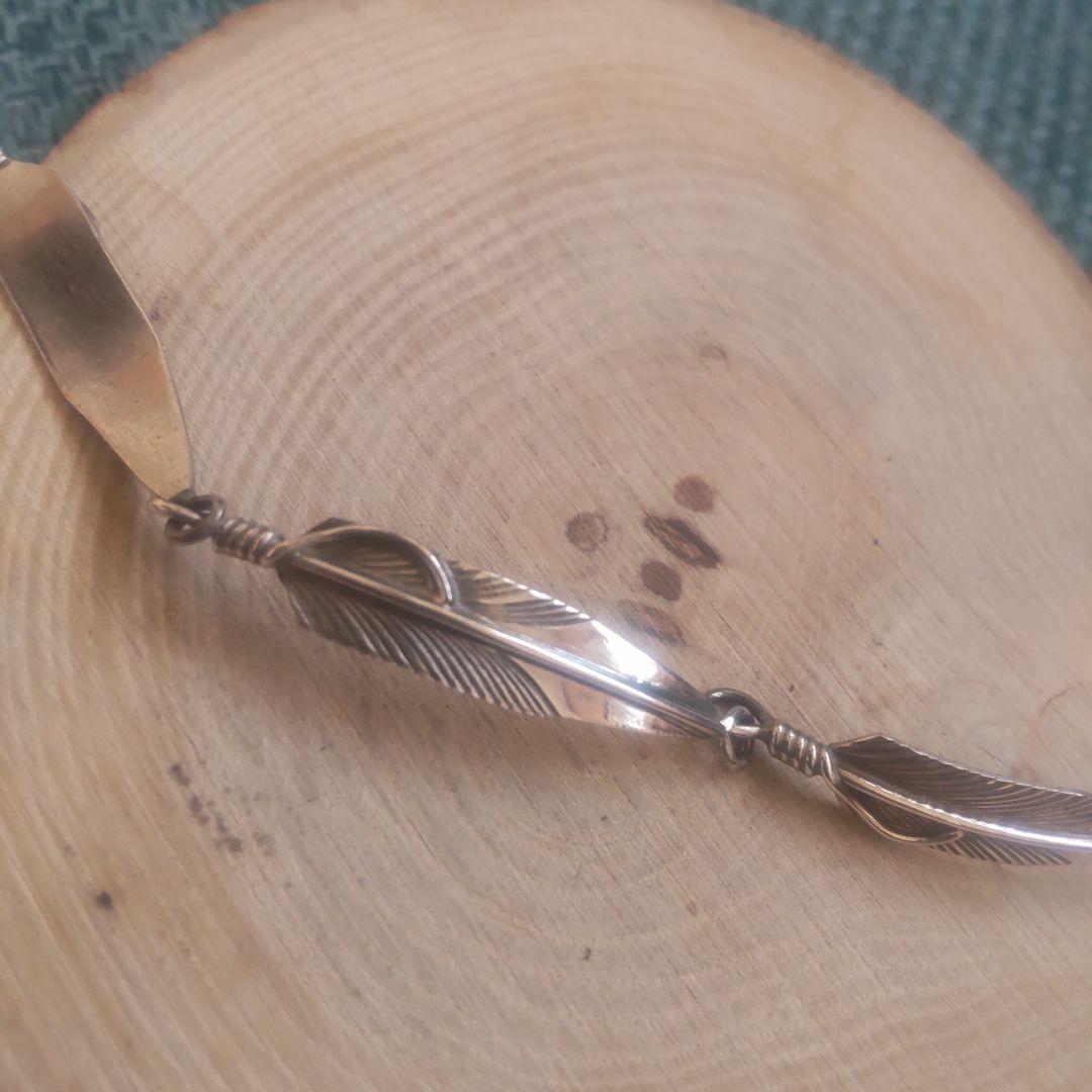 Navajo・chris charley・OLD 5連フェザーブレスレット・希少