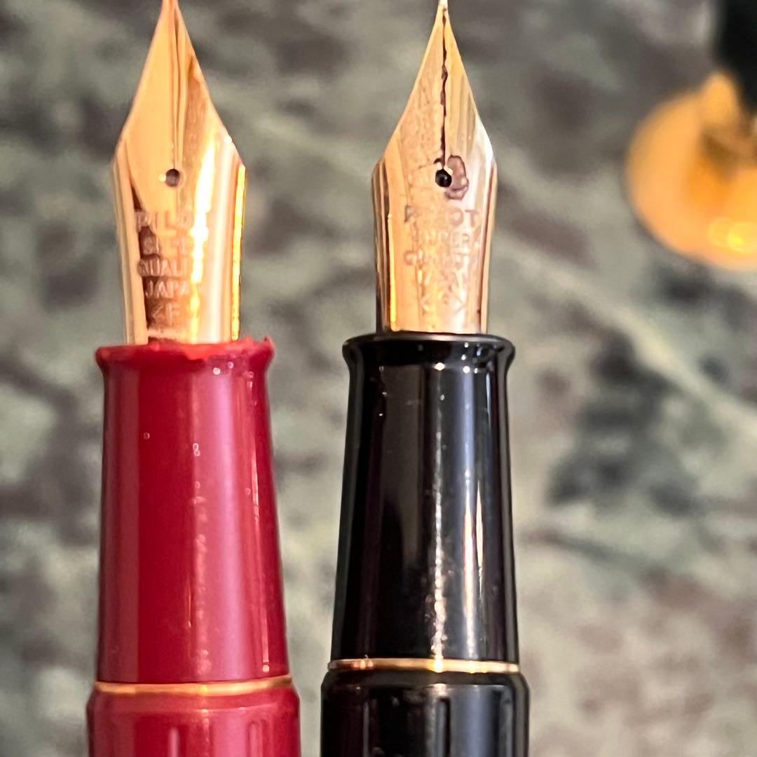 Pilot 2本セット　プラチナ　大理石製デスクペン　スタンド　DPD-5000