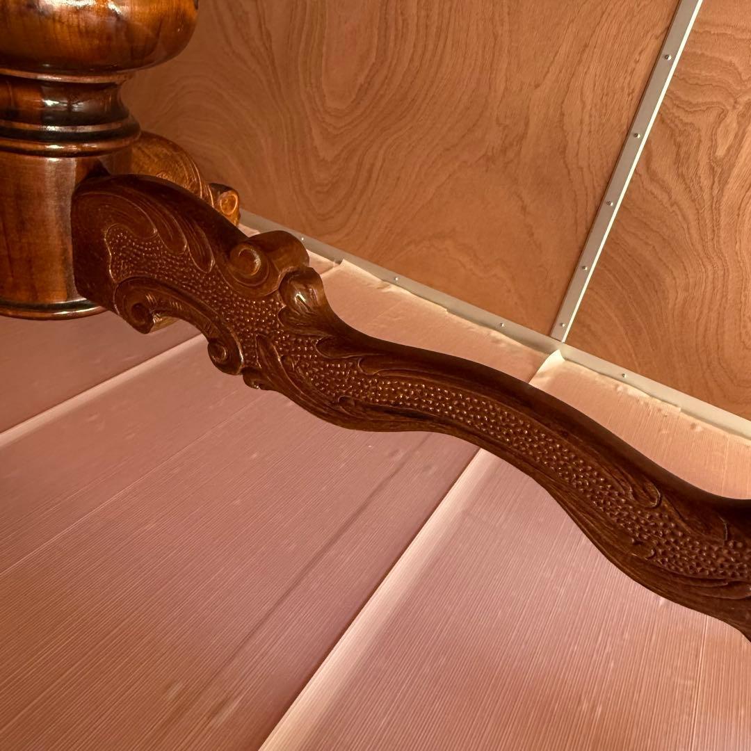 イタリア製 象嵌 猫脚ダイニングテーブル 楕円　約198cm