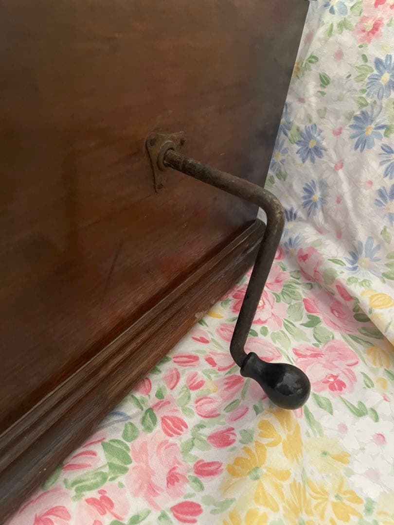 ZEPPELIN 手巻き蓄音機 木製キャビネット 昭和初期 アンティーク 現状品