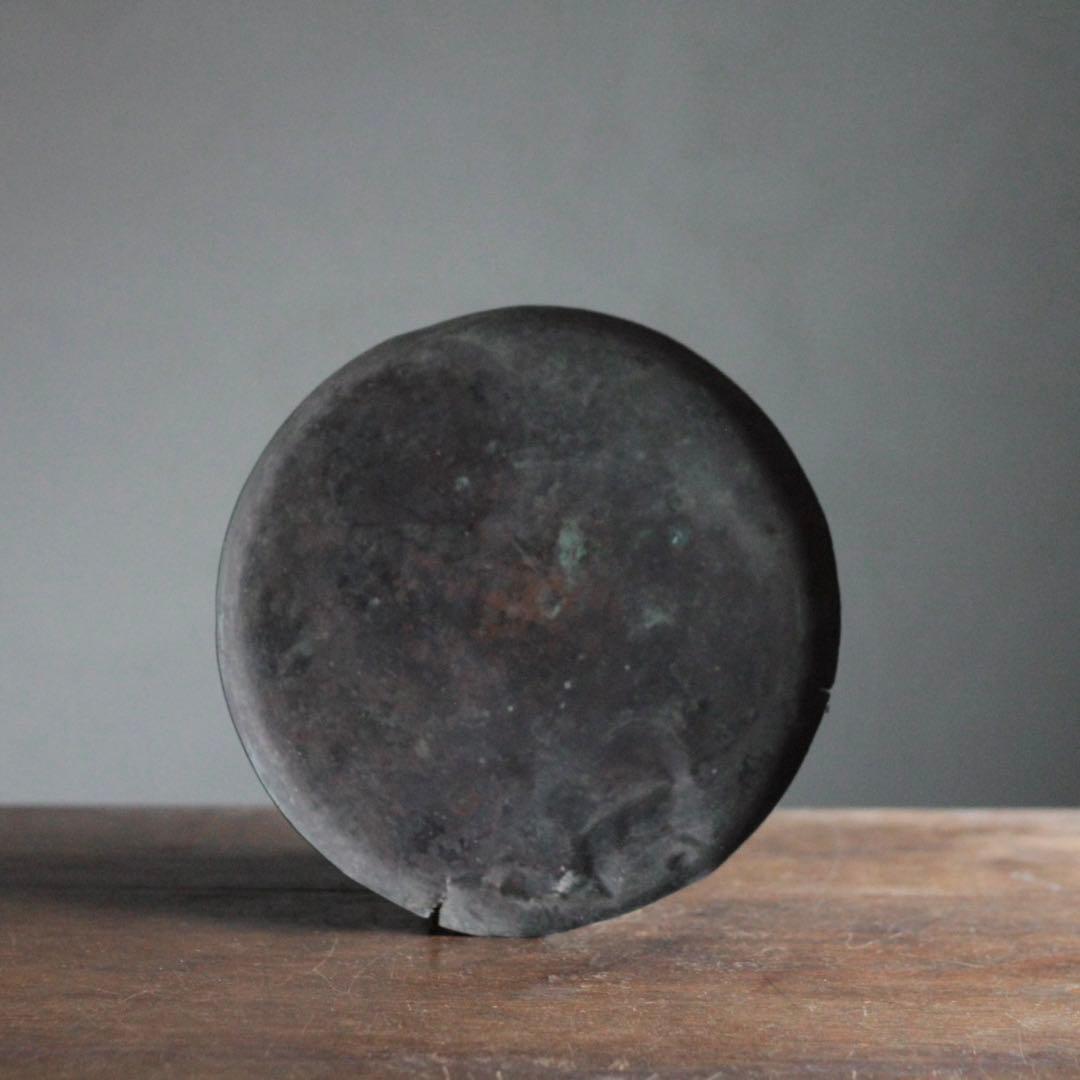 緑青が出た 古い 銅 トレイ 独酌盆 古道具 アンティーク 古美術