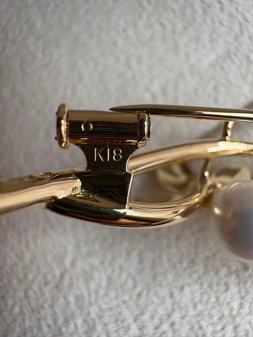 稀少 ミキモト プリンセスグレースコレクション ブローチ K18 パール 極美品