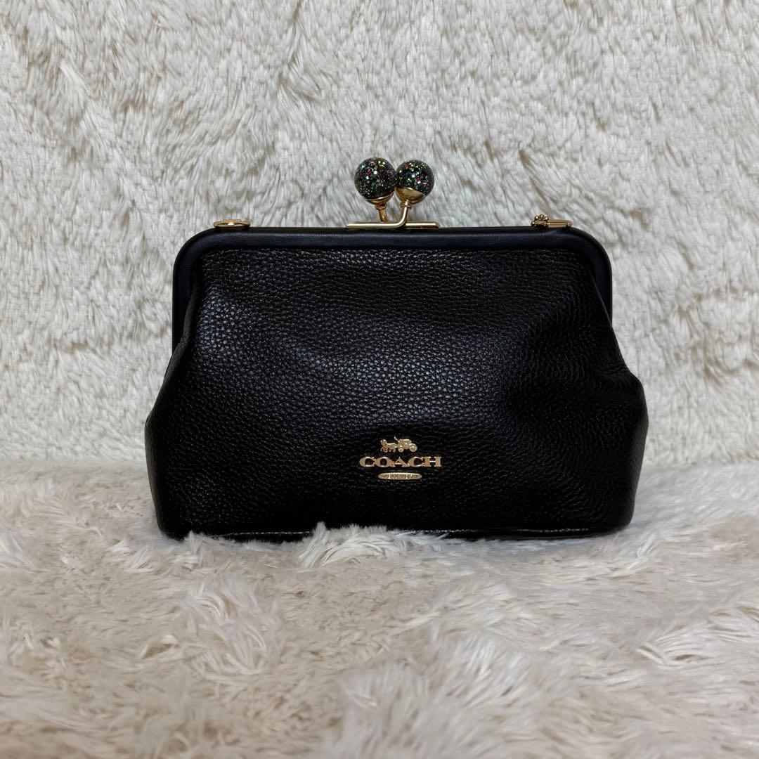 COACH コーチ キスロック がま口 チェーン ショルダーバッグ c1451