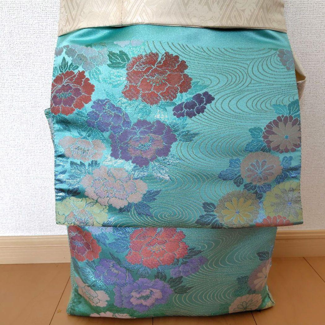 お琴カバー【澄】着物帯 ゆたん油単ハンドメイド 和楽器 袋帯 山田流生田流