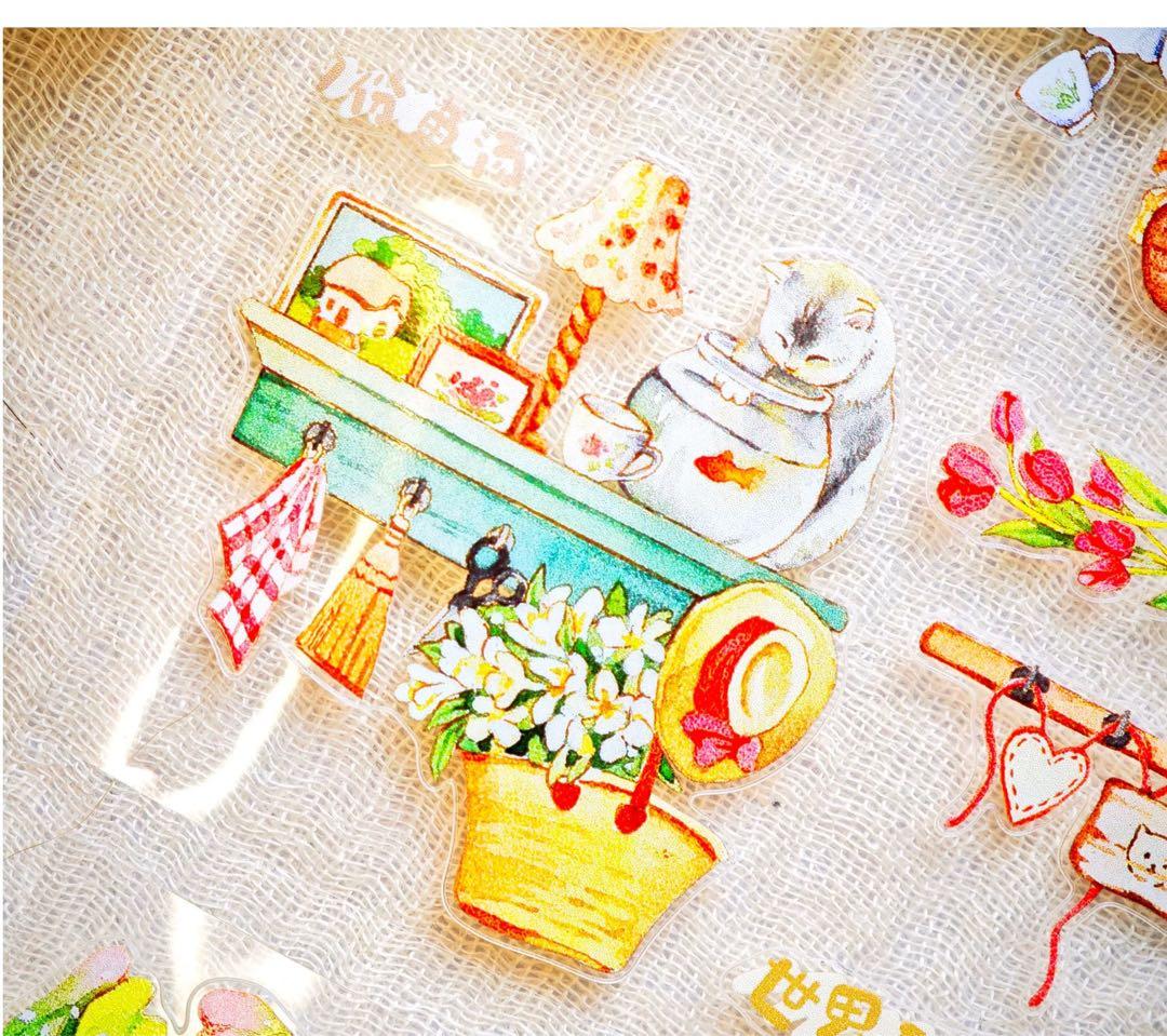 海外マスキングテープ巻売り ねこと部屋 装飾マスキングテープ