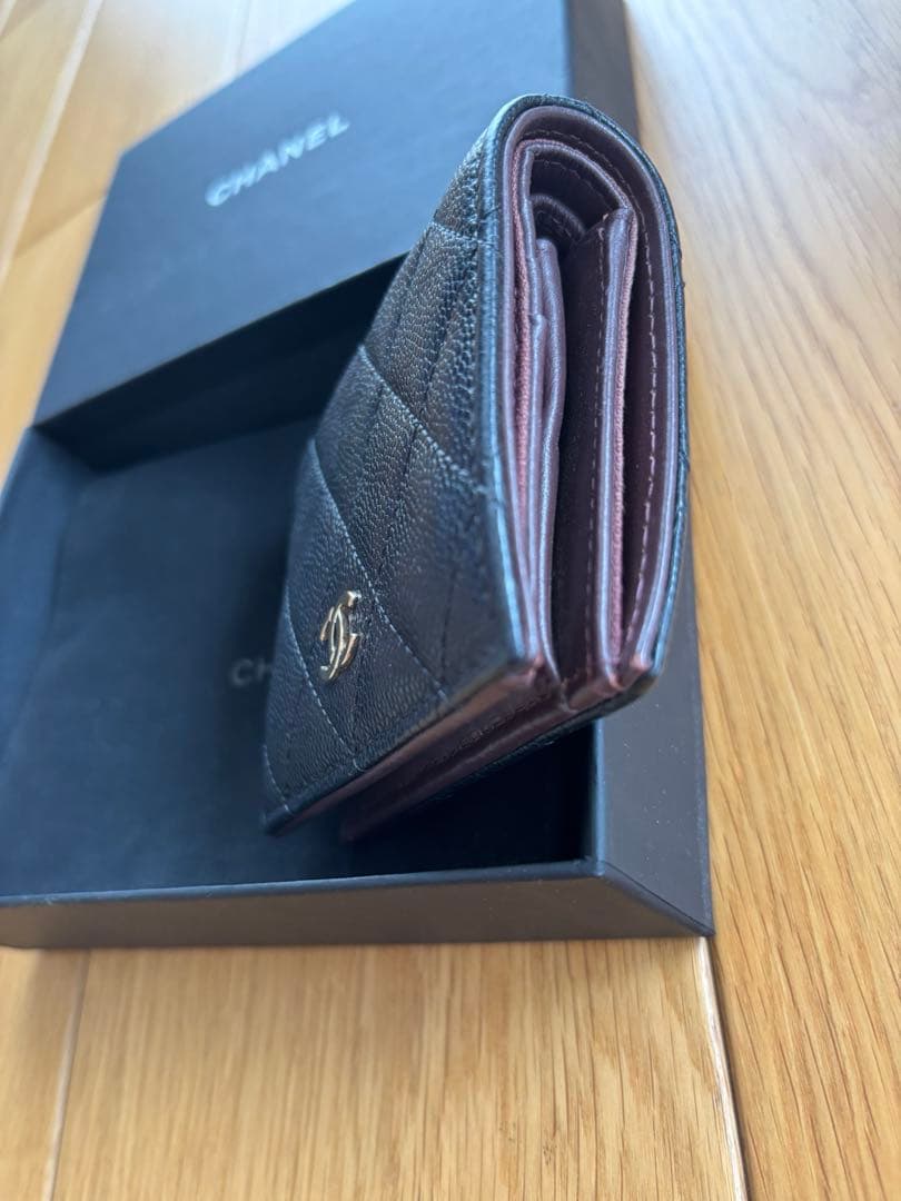 ☆CHANEL 二つ折り財布 ブラック☆