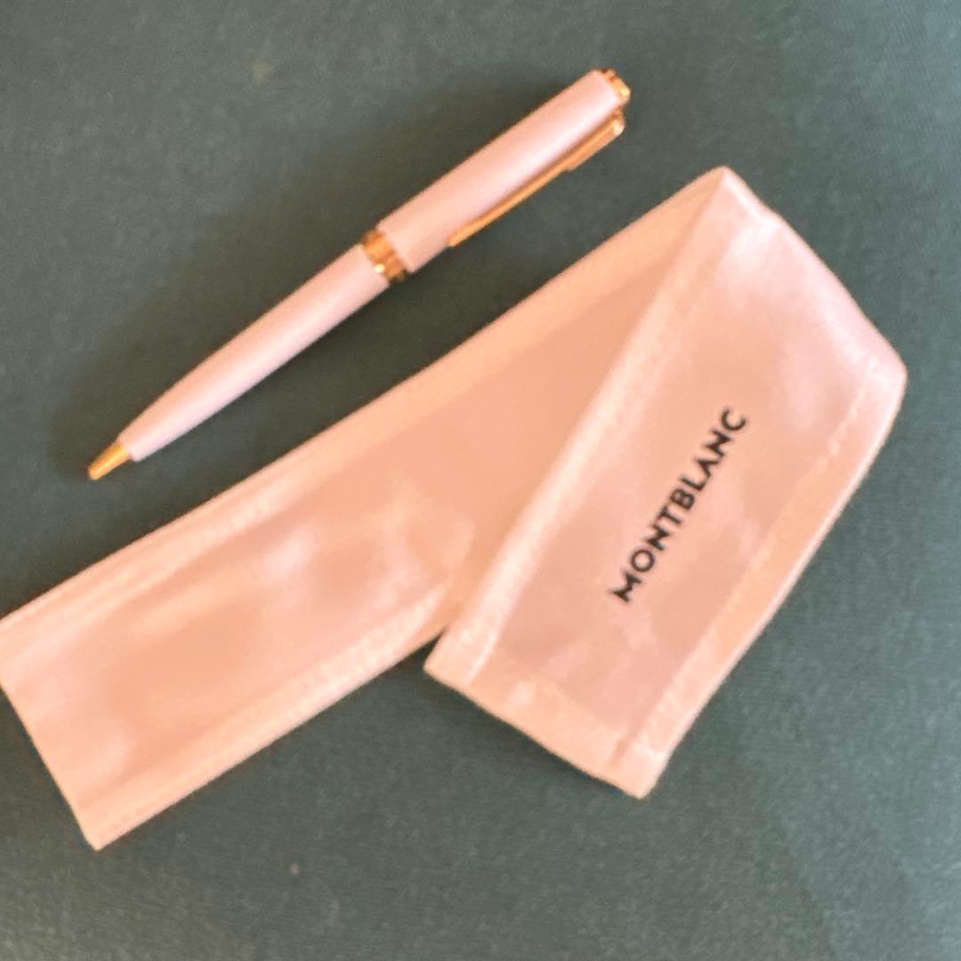 MONTBLANC ホワイトボールペン 箱付き 品の良い白×ゴールド本体