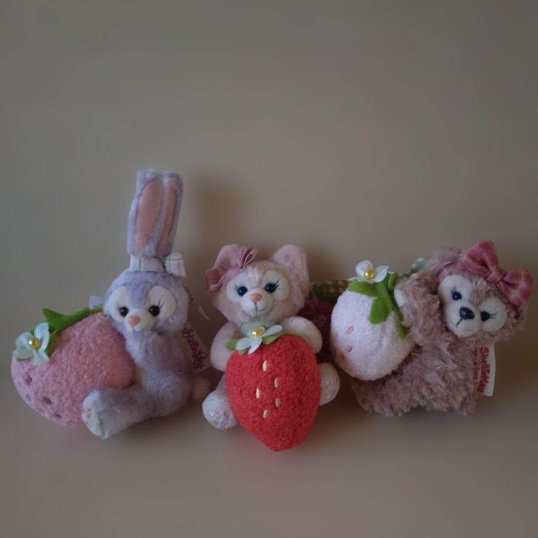 ハートフェルトストロベリーギフト　ぬいぐるみストラップ　３個セット　タグ付き
