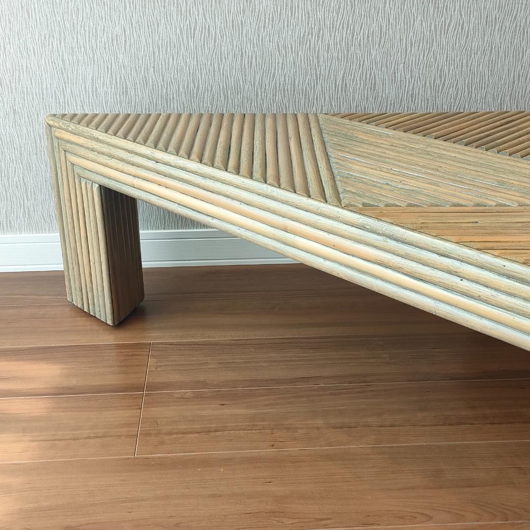 カサブランカ　ローテーブル　ラタン　コーヒーテーブル