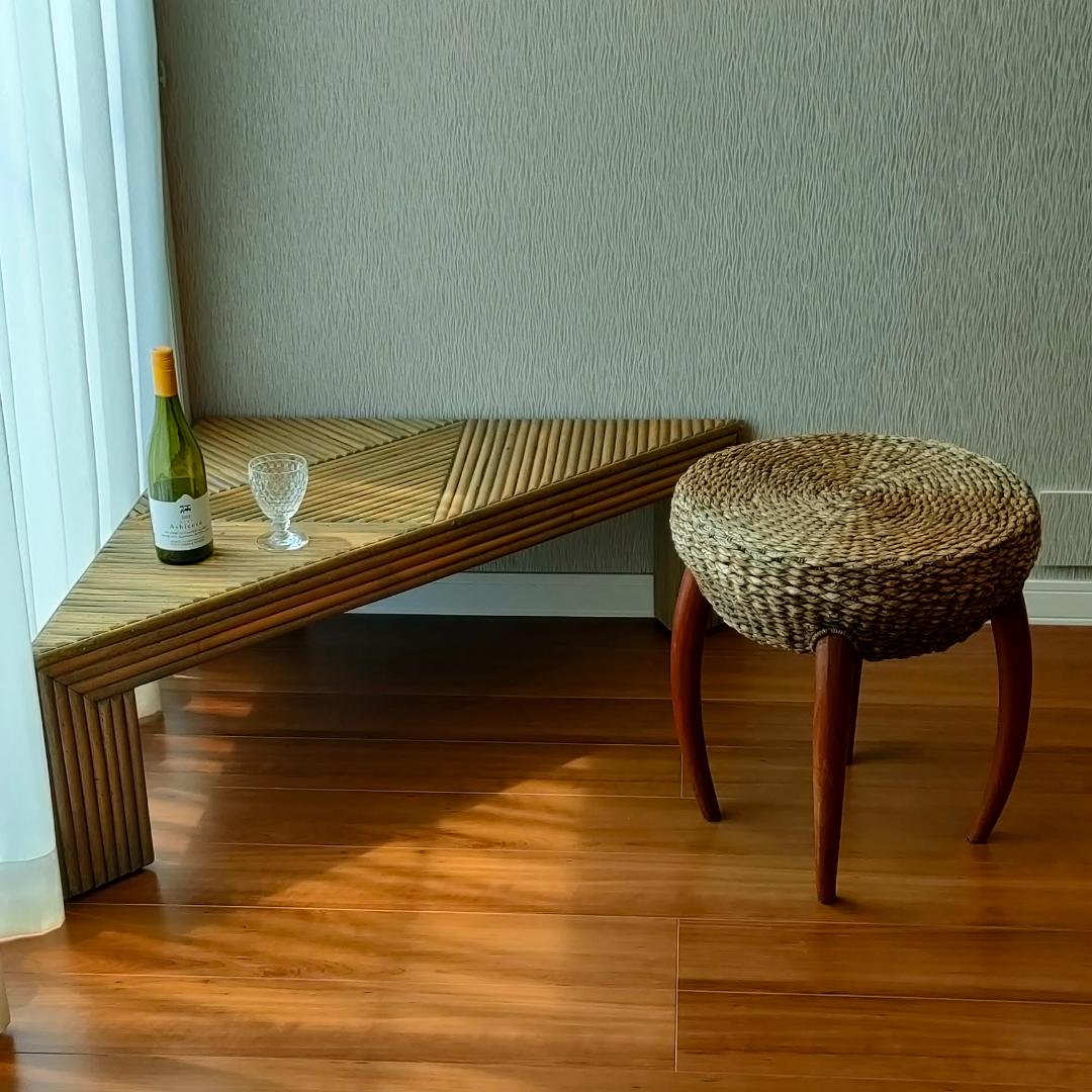 カサブランカ　ローテーブル　ラタン　コーヒーテーブル