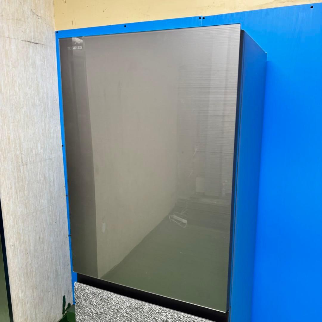 540 冷蔵庫　大型　左開き　2024年製　訳アリ　一年保証付き　ガラストップ