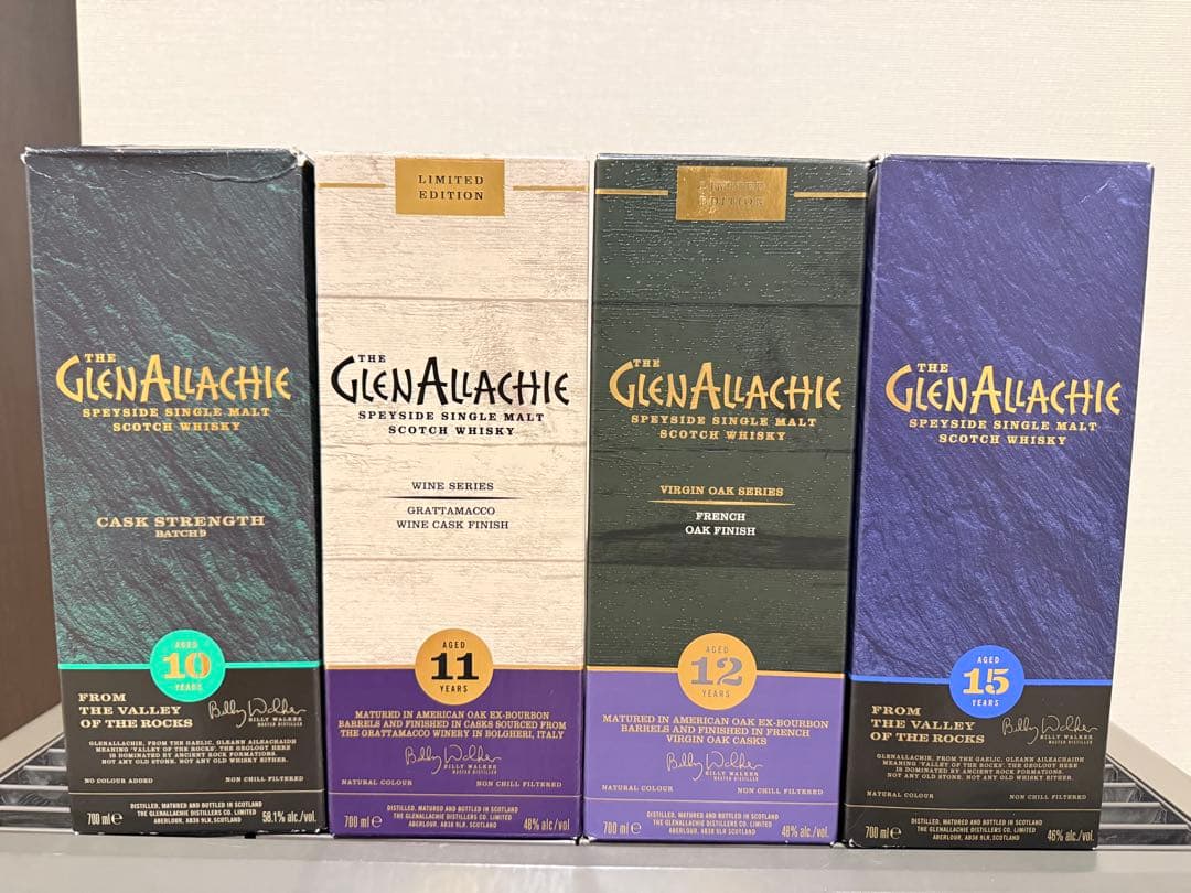 グレンアラヒー4本セット　15年　12年　10年バッチ9 ワインカスク　15年