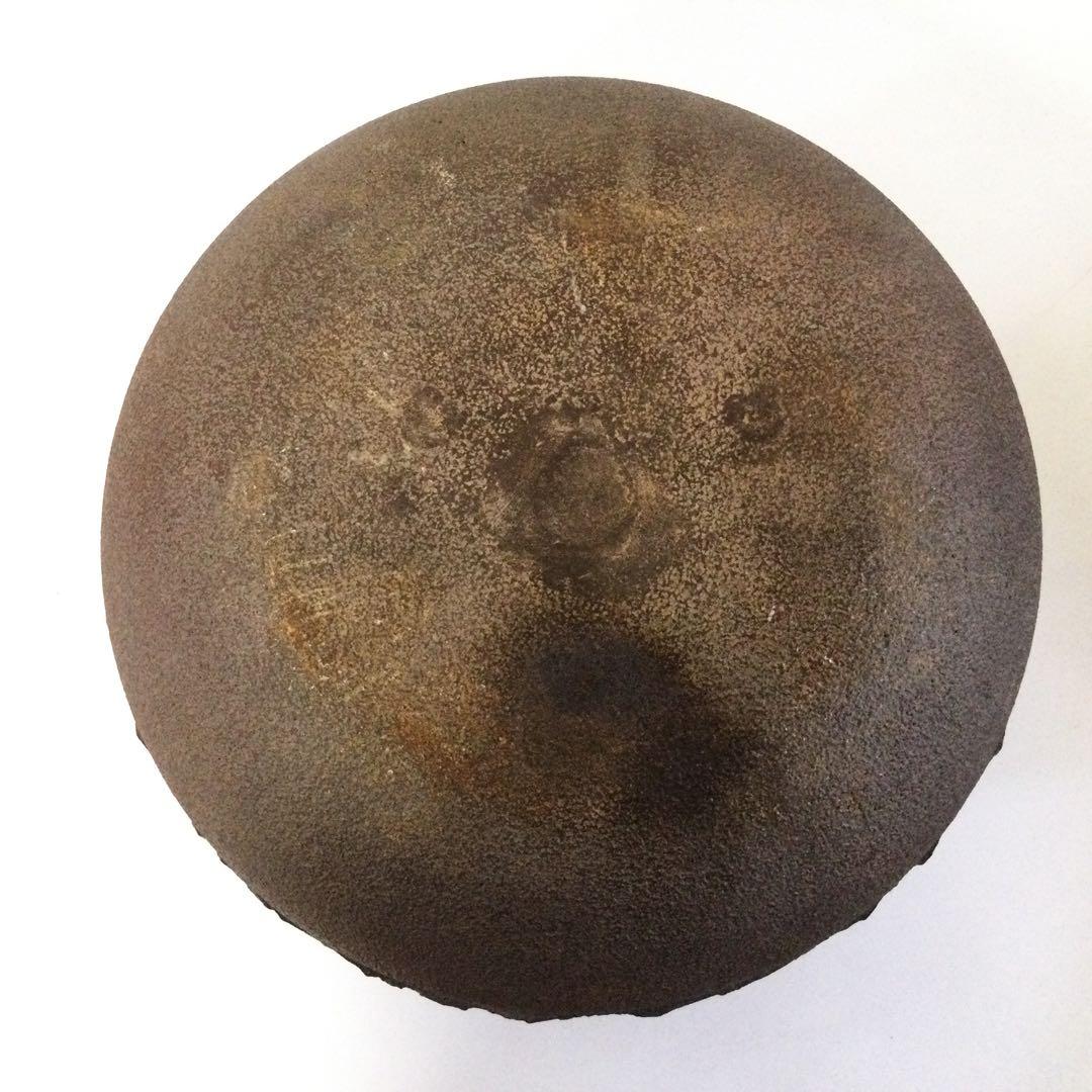 茶釜 阿弥陀釜 風炉釜 釜師菊地政光作 銅蓋釜環付 供箱 茶道具 L310