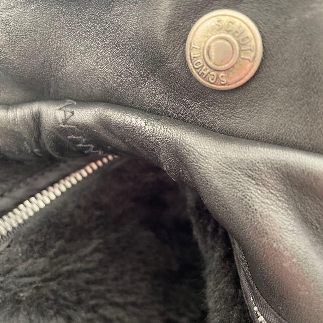 Schott 641 レザー シングルライダースジャケット 40 ショット