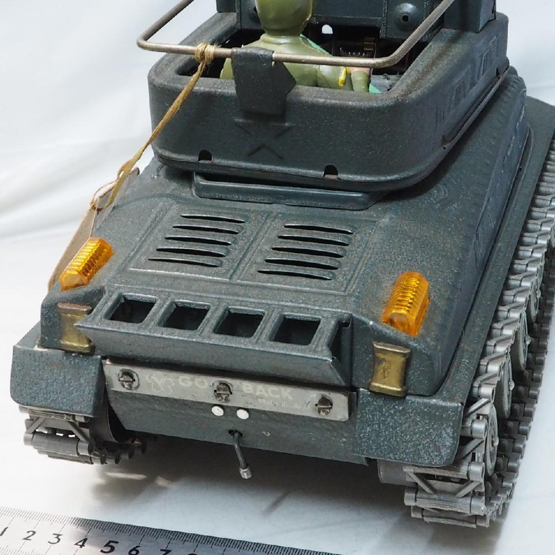 米澤【 シャーマン タンク 対空戦車 動作不調】当時物ブリキ自動車TIN 箱付
