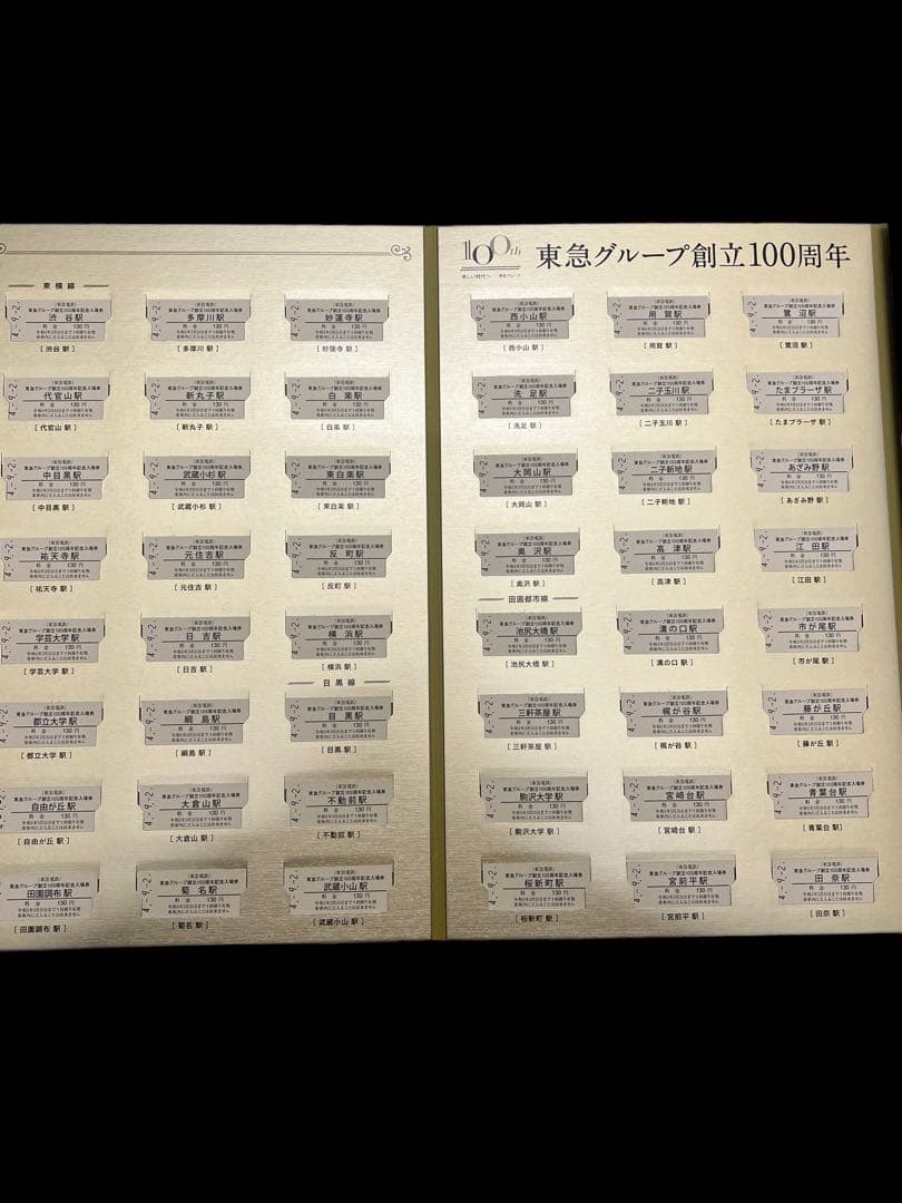 【希少新品】東急100周年記念入場券セット