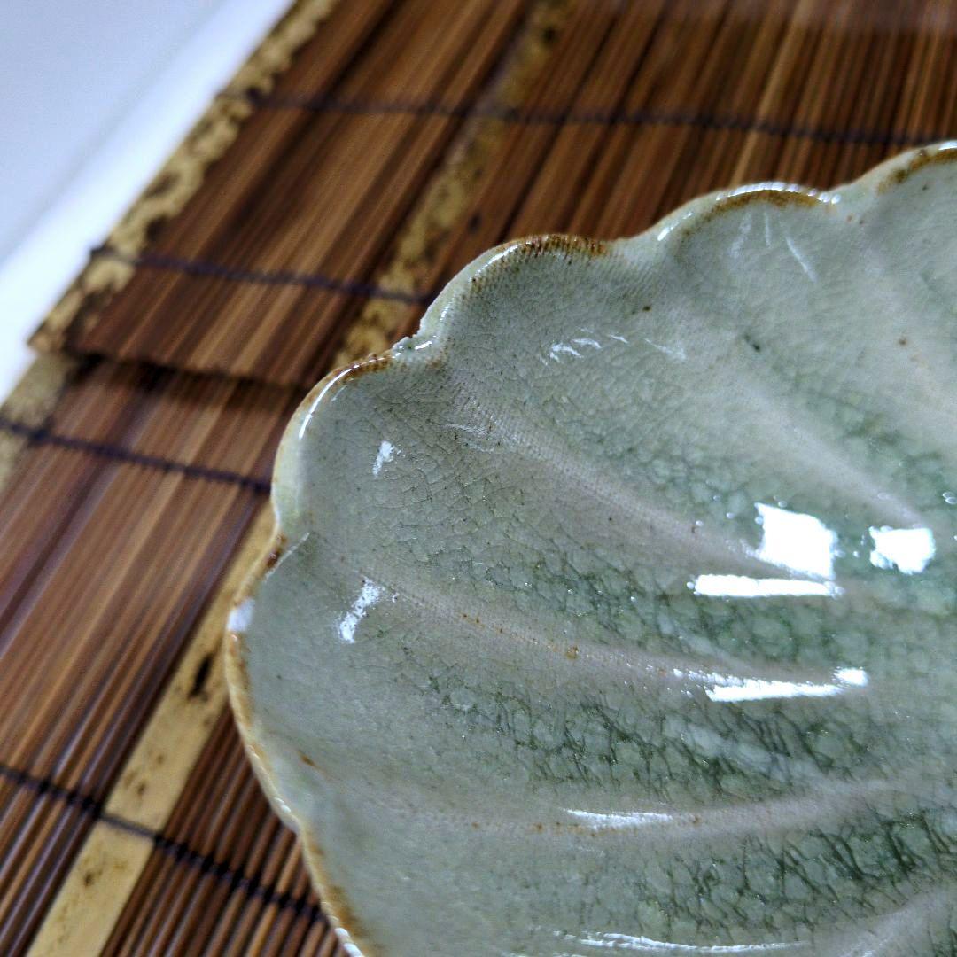 江戸期 尾張徳川家 御用窯 御深井焼 菊割向付皿　五客