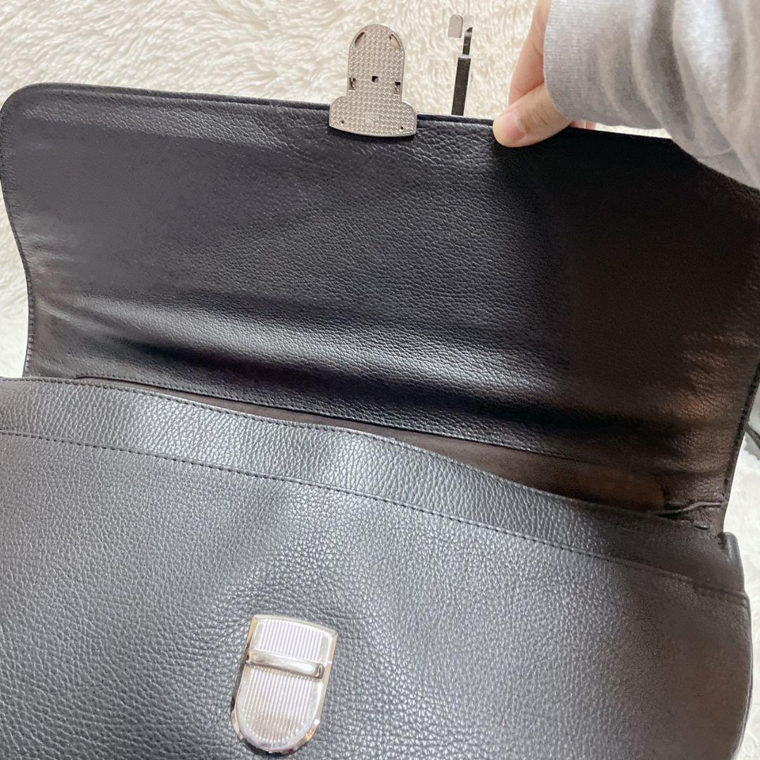 Zanellato ブラック ブリーフケース 金具 メンズ ワンハンドル