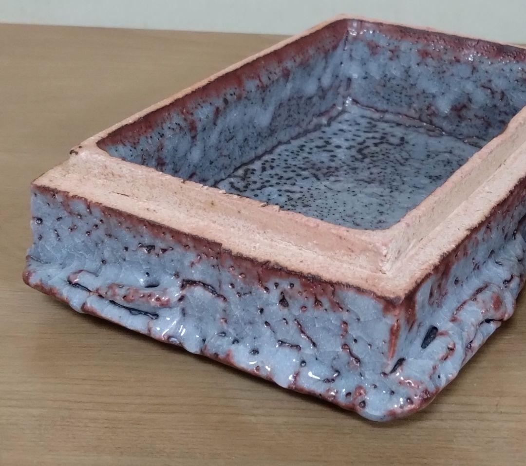 若尾利貞作　鼠志野陶筥　鼠志野陶箱　志野焼　岐阜県重要無形文化財技術保持者