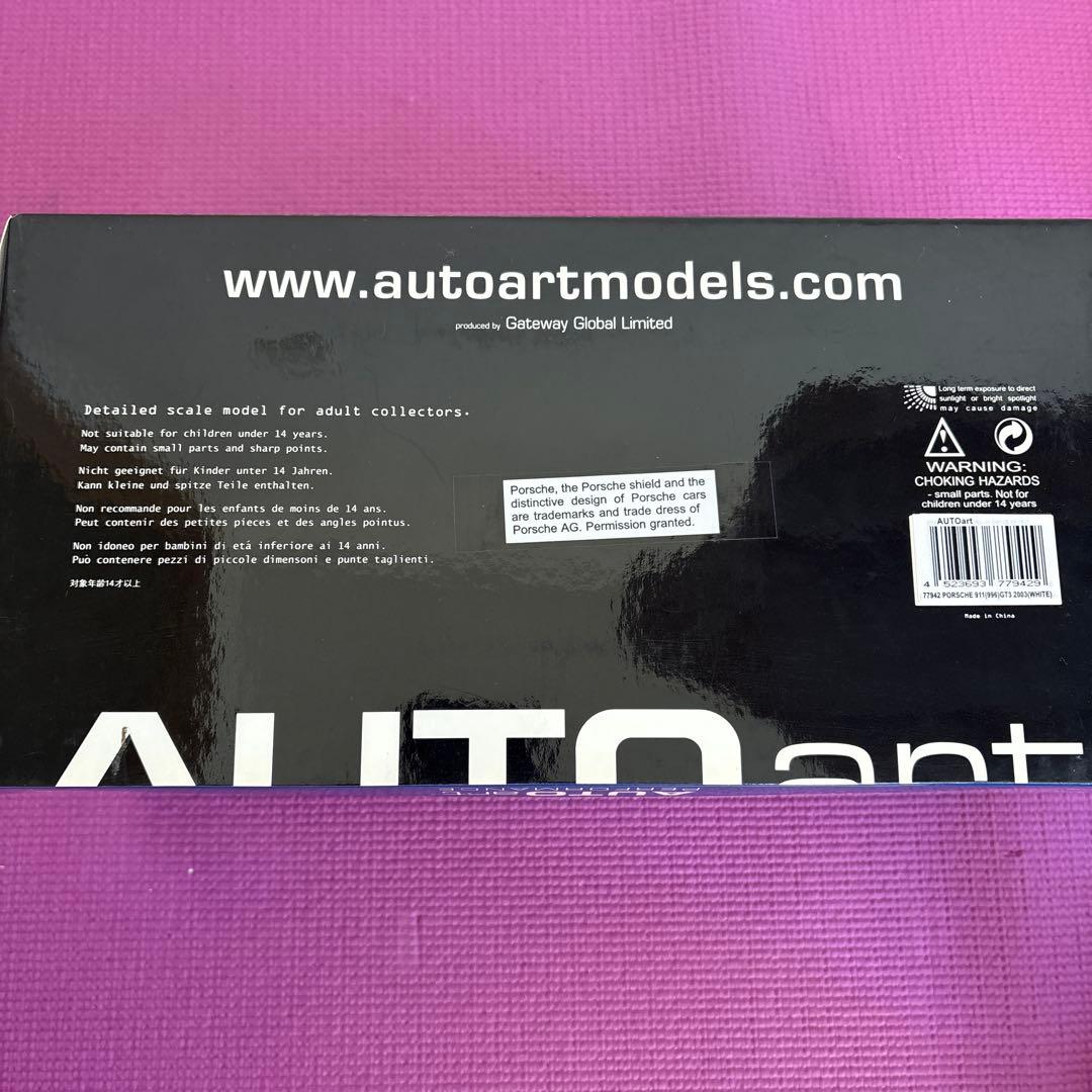 AUTOart Porsche 911 GT3 996 ホワイト 1/18