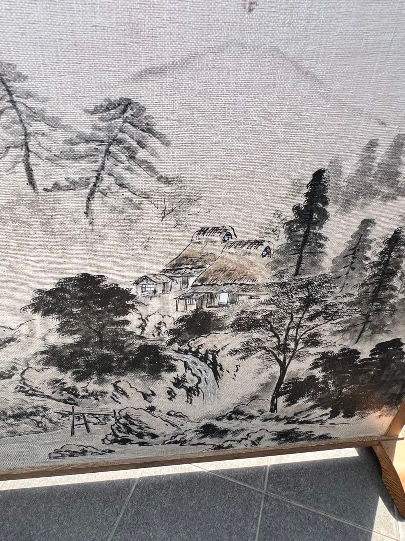 アンティーク 衝立 煎茶道具 間仕切り パーティション