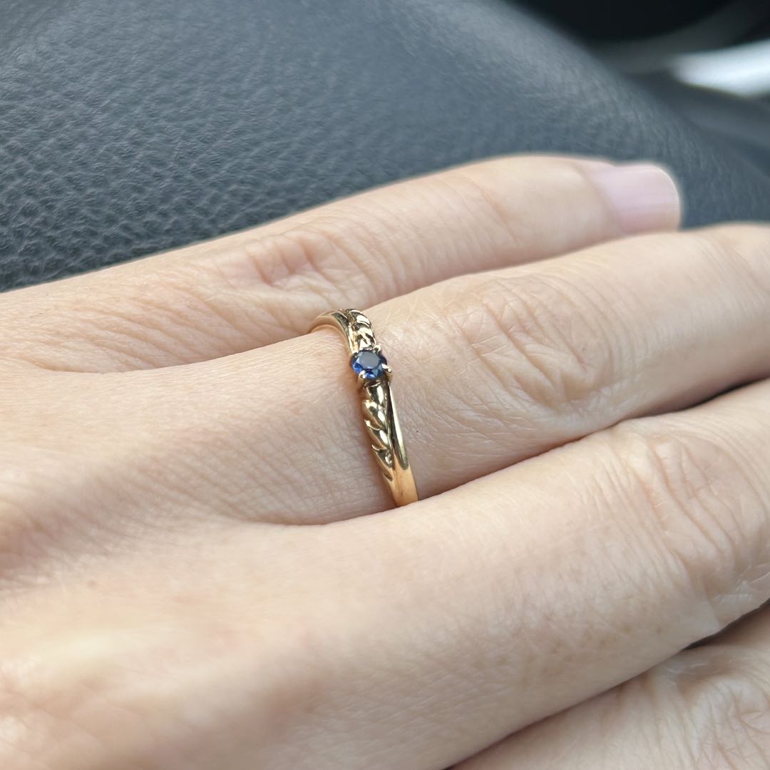 K18 サファイア　リング　指輪　18金