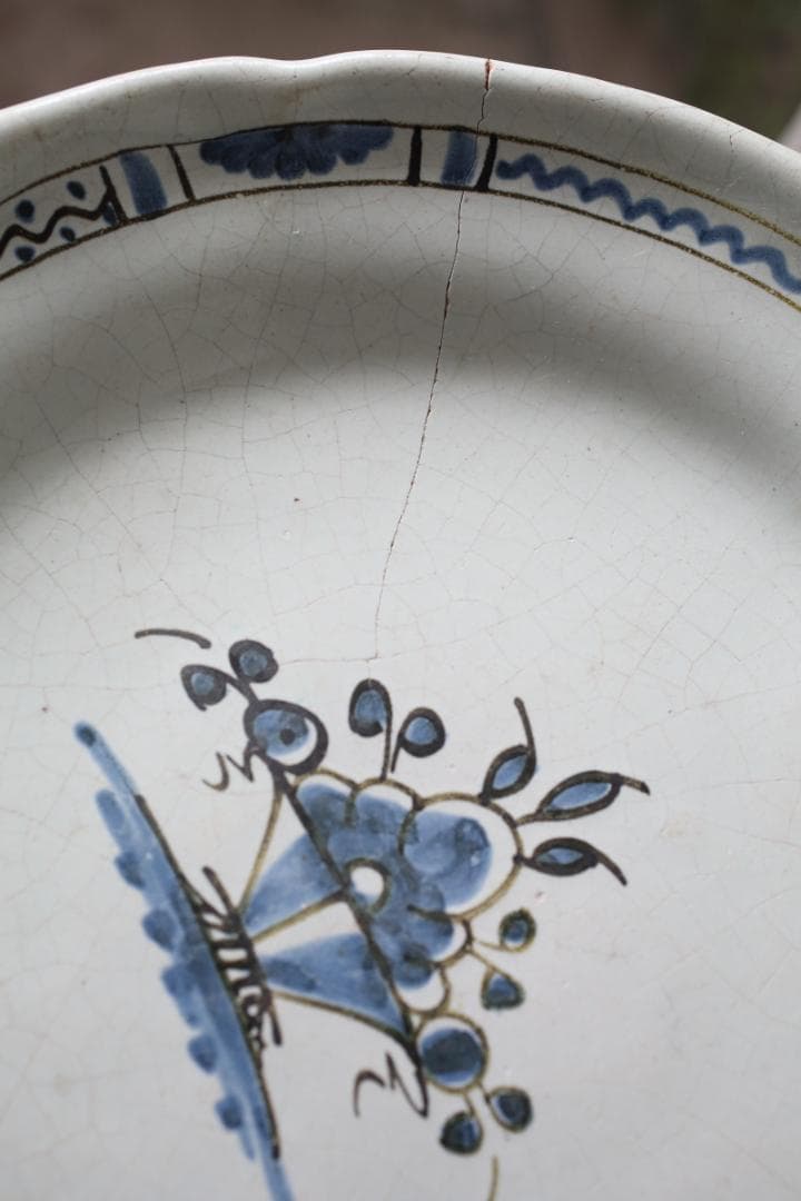 フランス　アンティーク　キュノワール　プレート　皿　ムスティエ