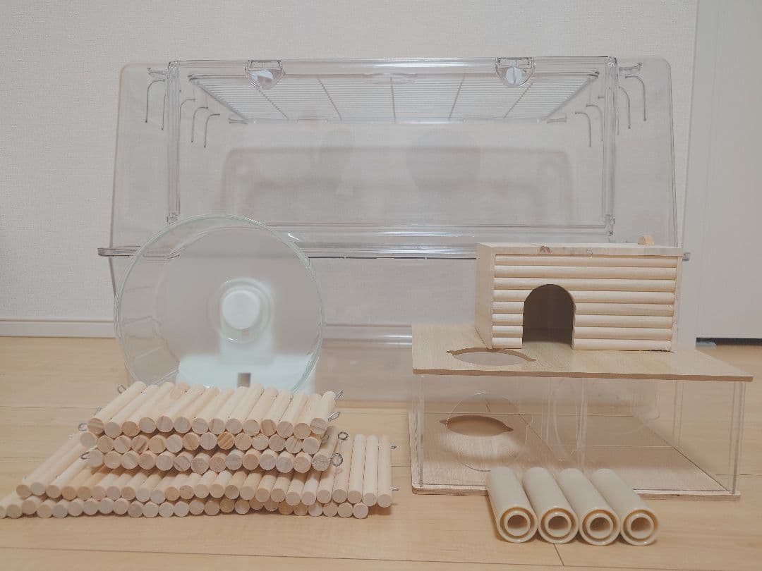 Ruexue ハムスターケージ　小動物ゲージ　75x47x43cm　飼育セット