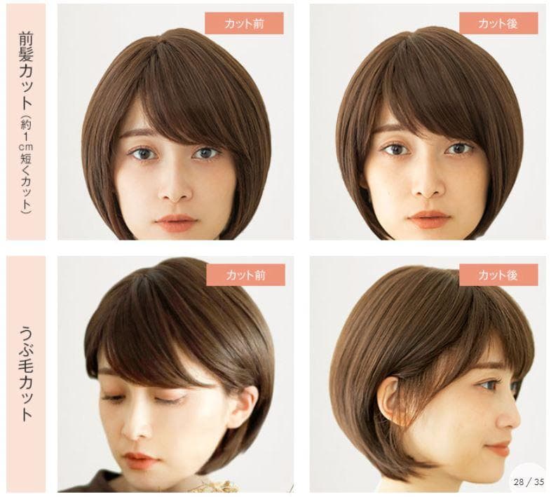 リネアストリア　天使シリーズ　人毛MIX「約束のショート」S　チョコブラウン