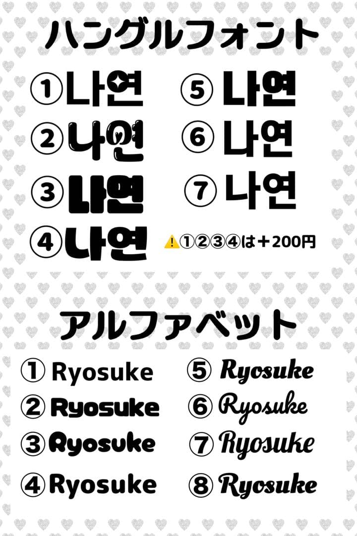 たふぃ様　うちわ　文字　オーダー　パネル　ネームボード　ハングル