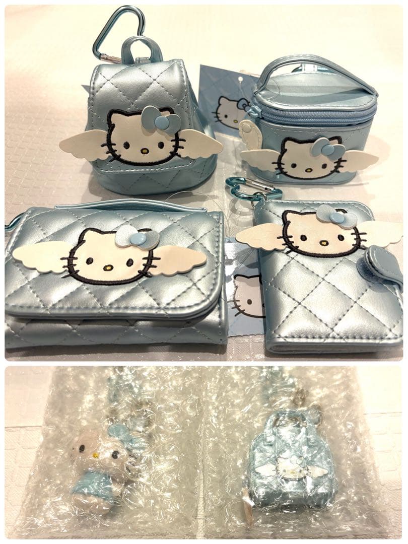 サンリオ ミニチュアキルトシリーズ 水色 キティ エンジェル 天使 セミコンプ