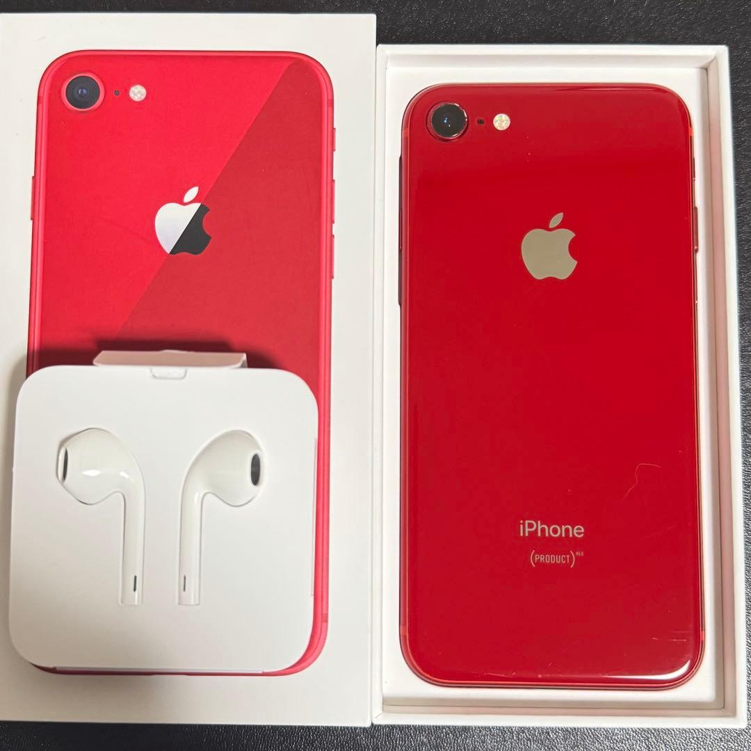 iPhone8 64GB バッテリー最大容量74% 箱 イヤホン付き