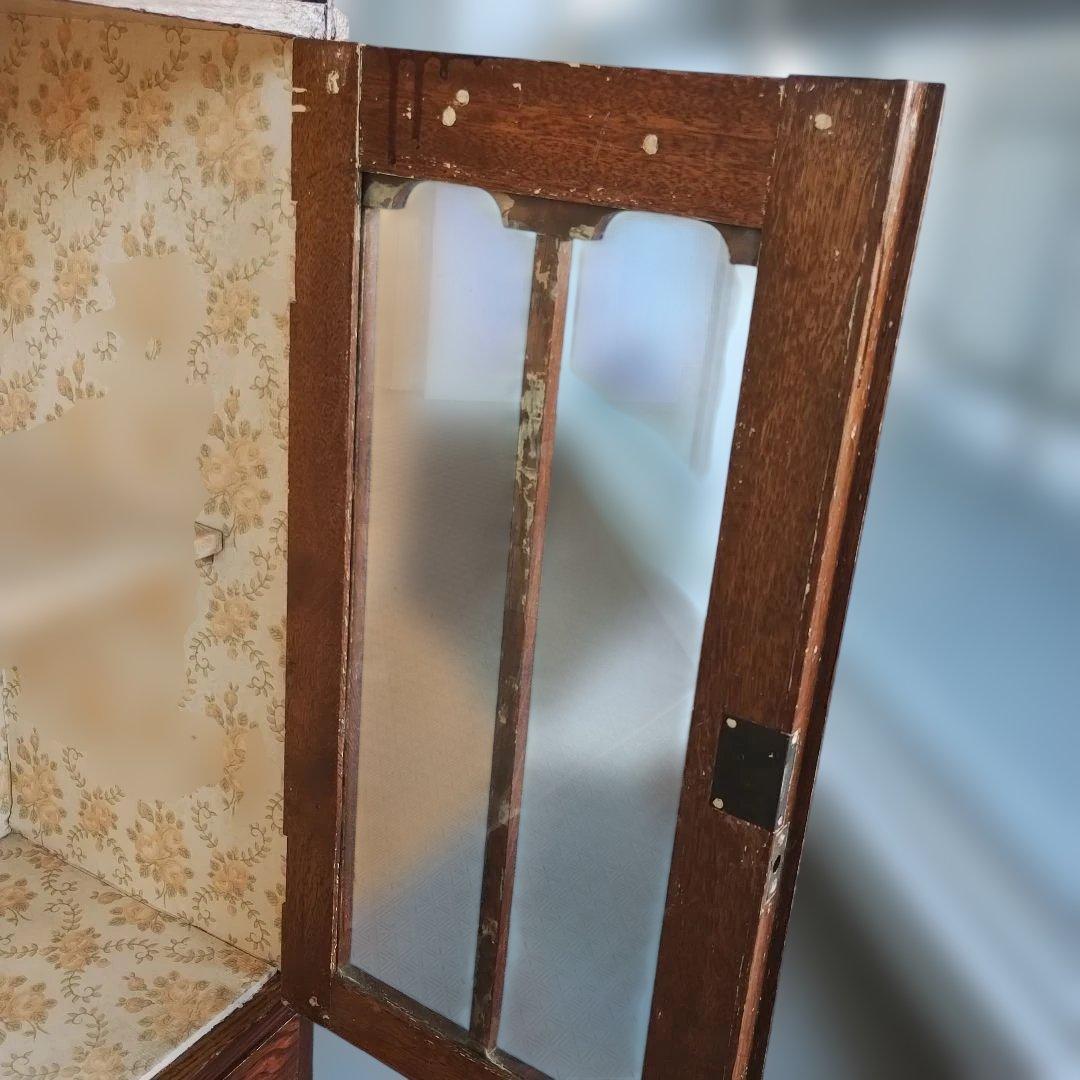 よ*ず様 アンティーク　木製ガラス扉　キャビネット　本棚