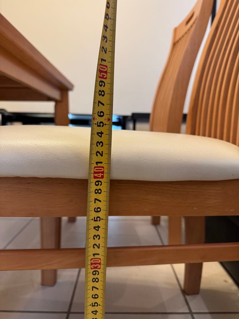 木製長方形ダイニングテーブル 4人掛け