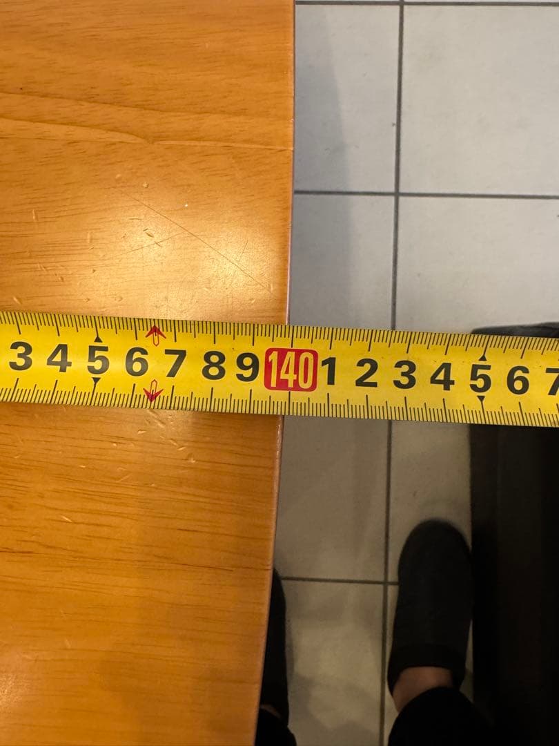 木製長方形ダイニングテーブル 4人掛け